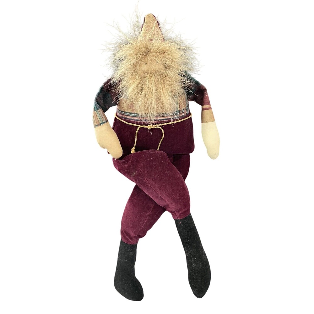 Vintage  Original Untagged Woof & Poof Plush Santa‎ Shelf Sitter 20"